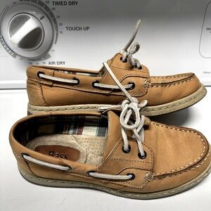 G.H. Bass Co Womens Bass Sailer Tan Leather Boat